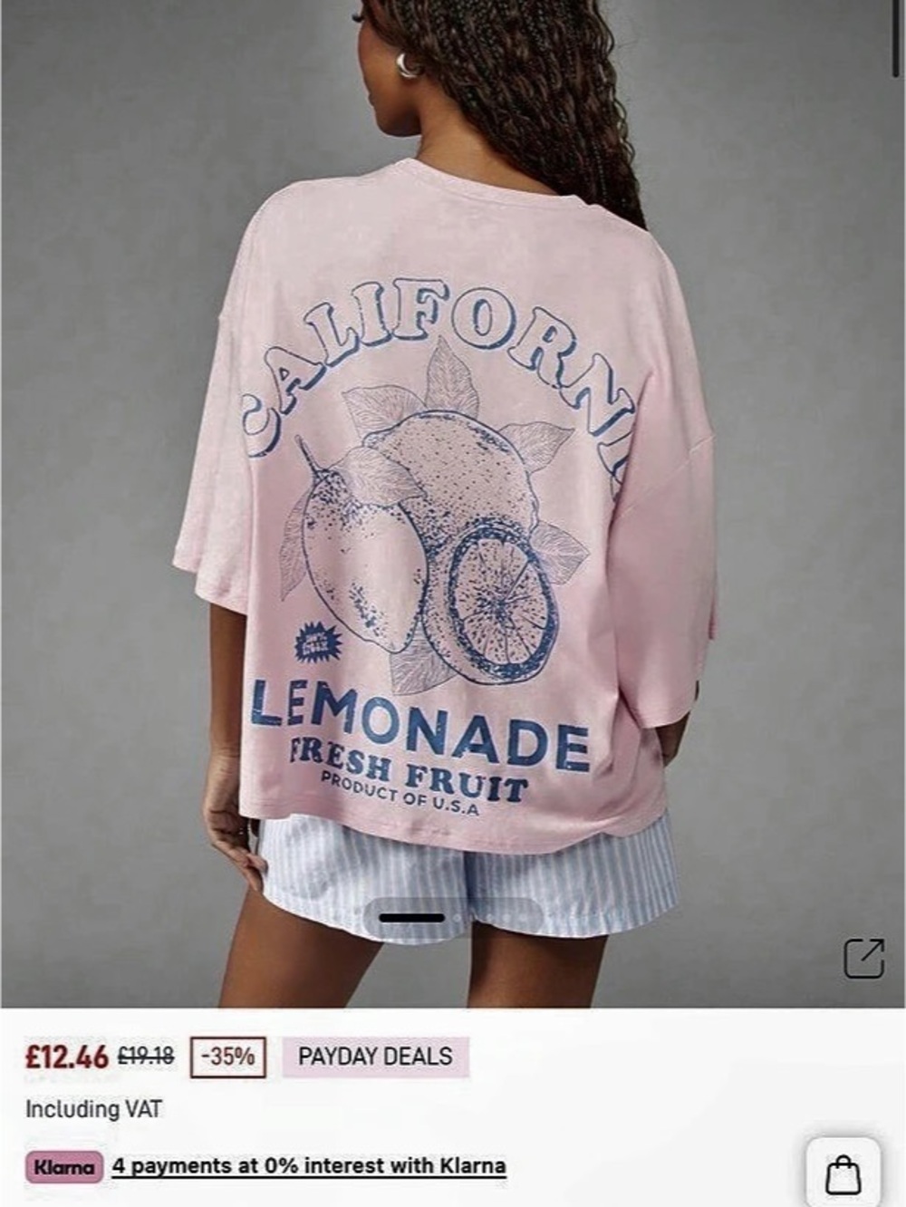 Missguided Lemonade Graphic Oversized T-Shirt Graphic Oversized T-Shirt in Pink